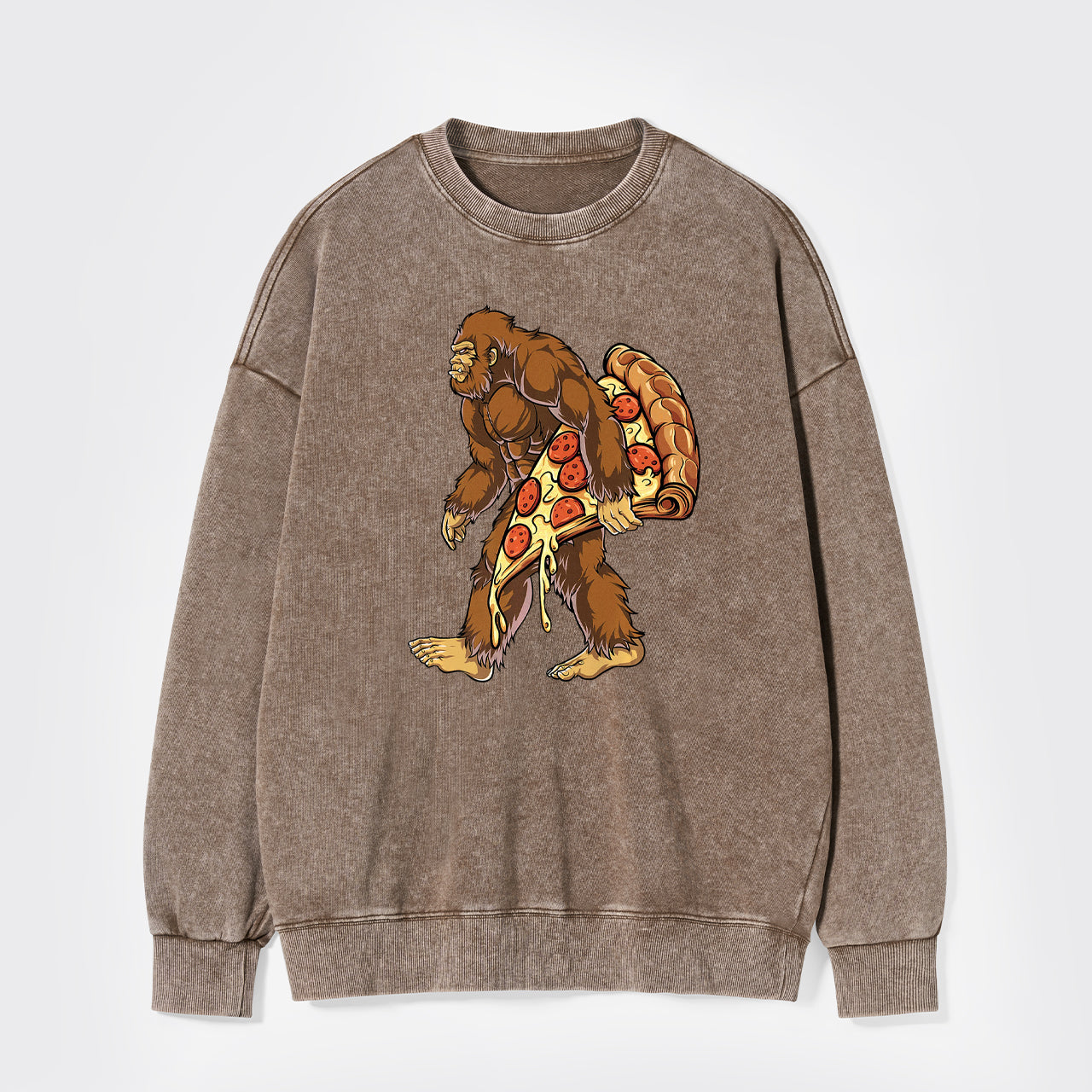 Bigfoot Pizza Washed Sweatshirts