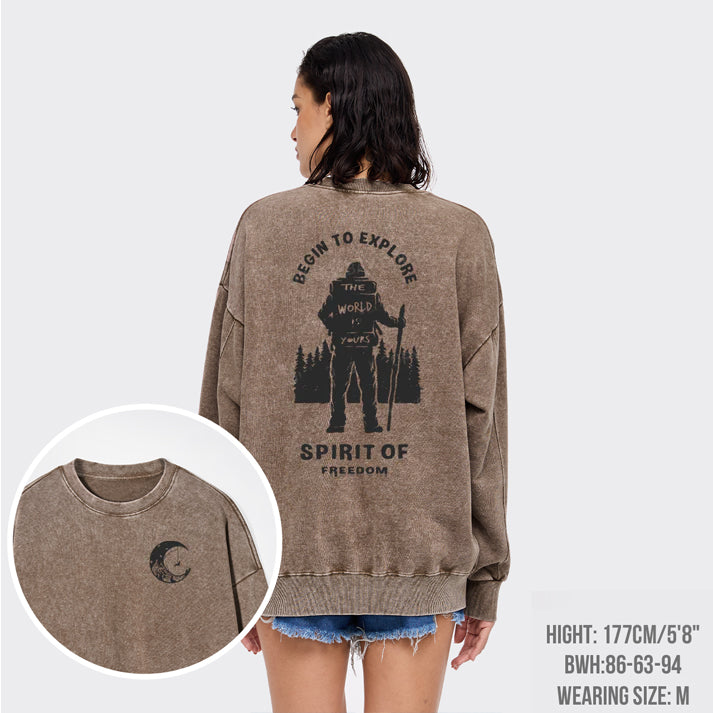 Climber's Sky Washed Sweatshirts