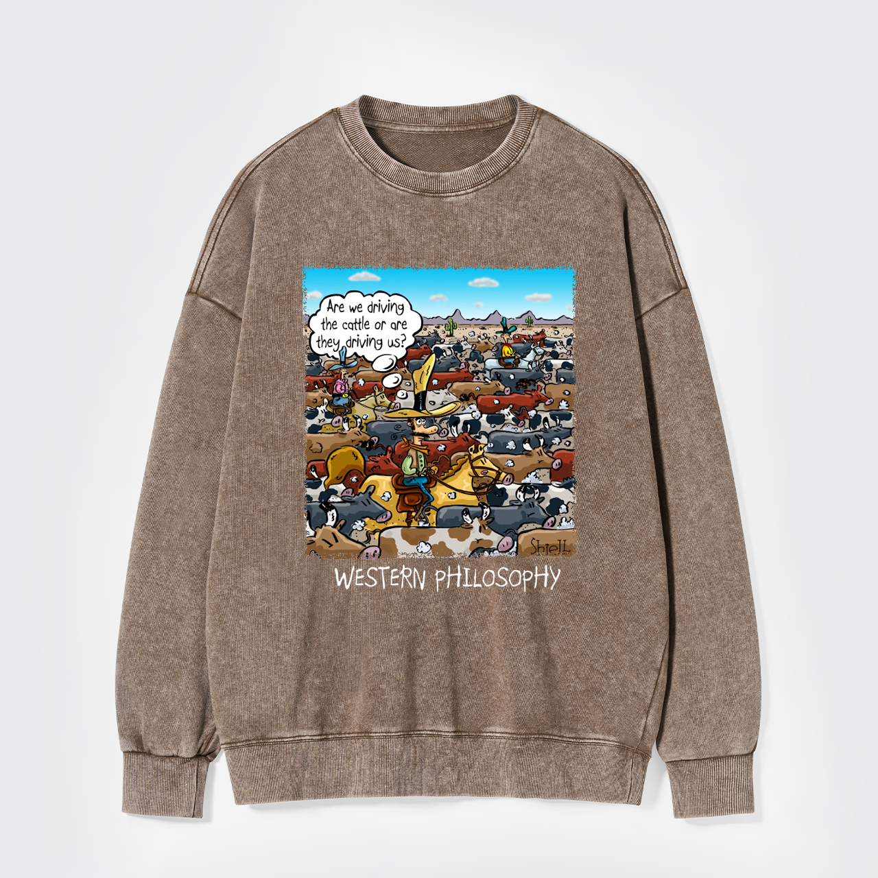 Cowboy Philsophy Washed Sweatshirts