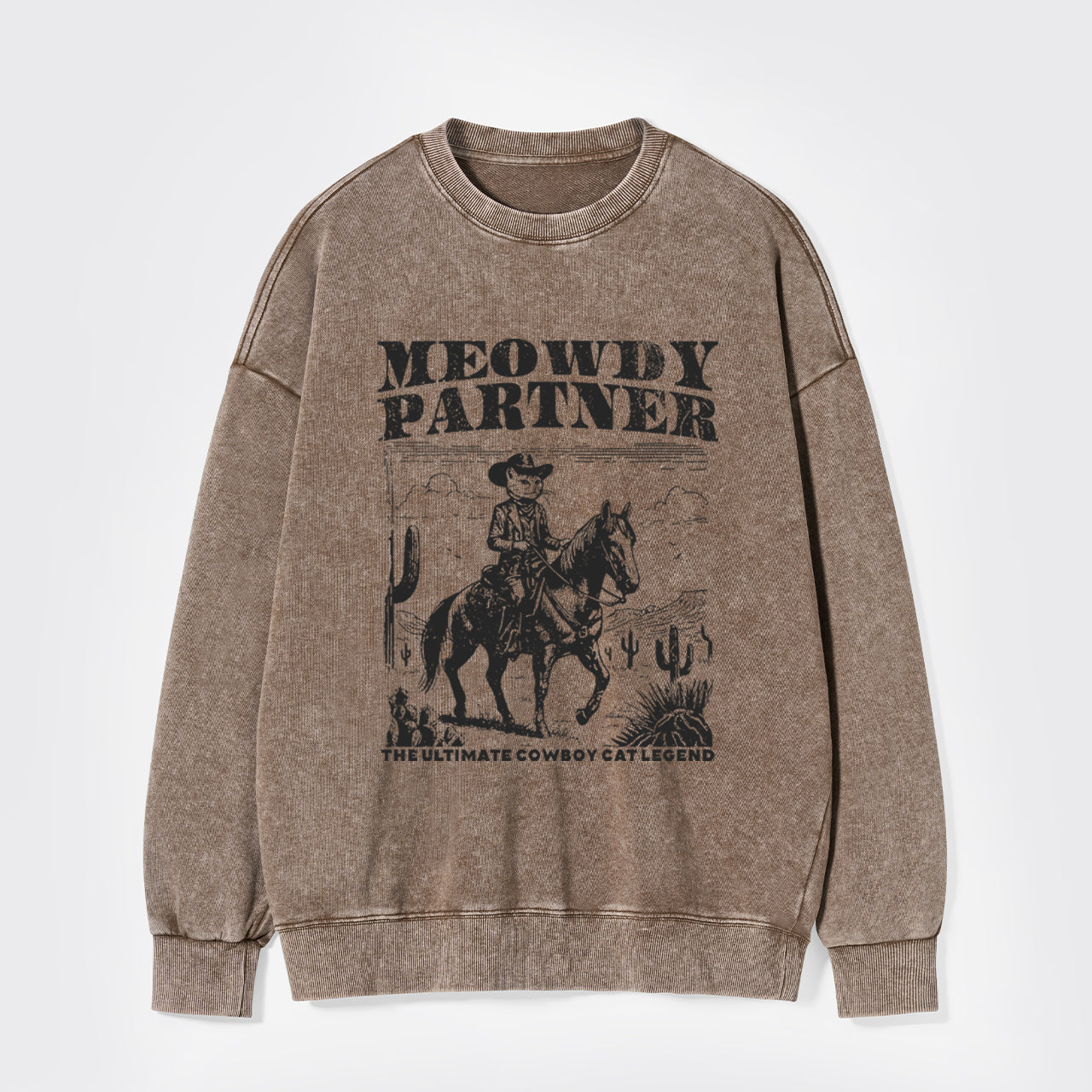 The Ultimate Cowboy Cat Legend Washed Sweatshirts