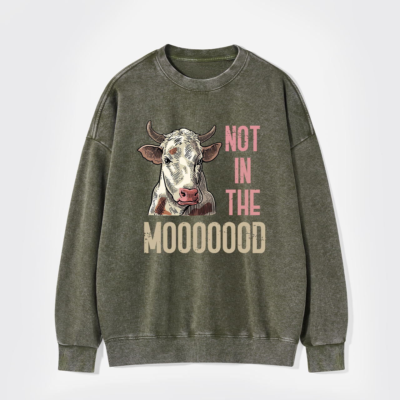 Funny Farmer Quote Cow Washed Sweatshirts