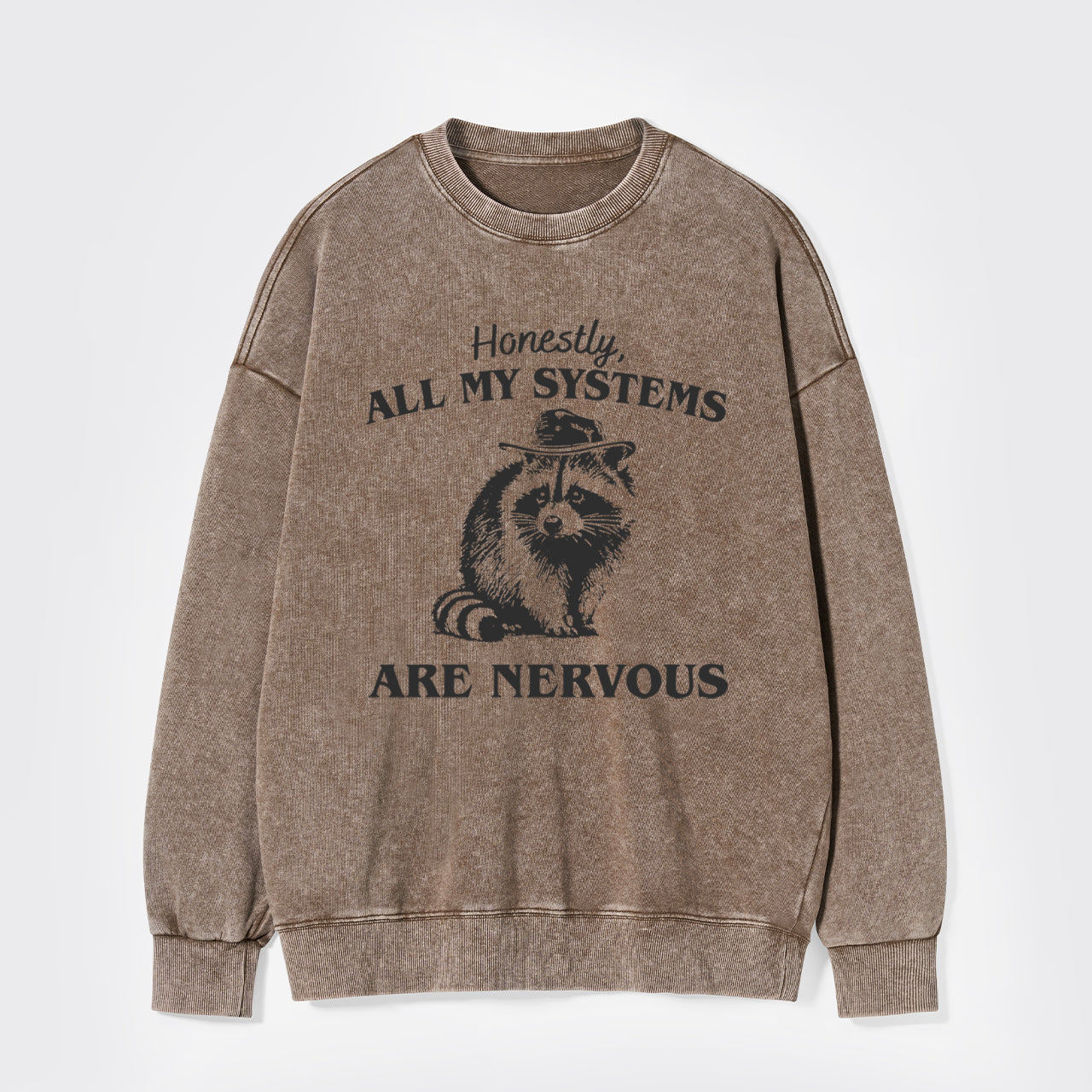 Actually All My Systems Are Nervous Washed Sweatshirts