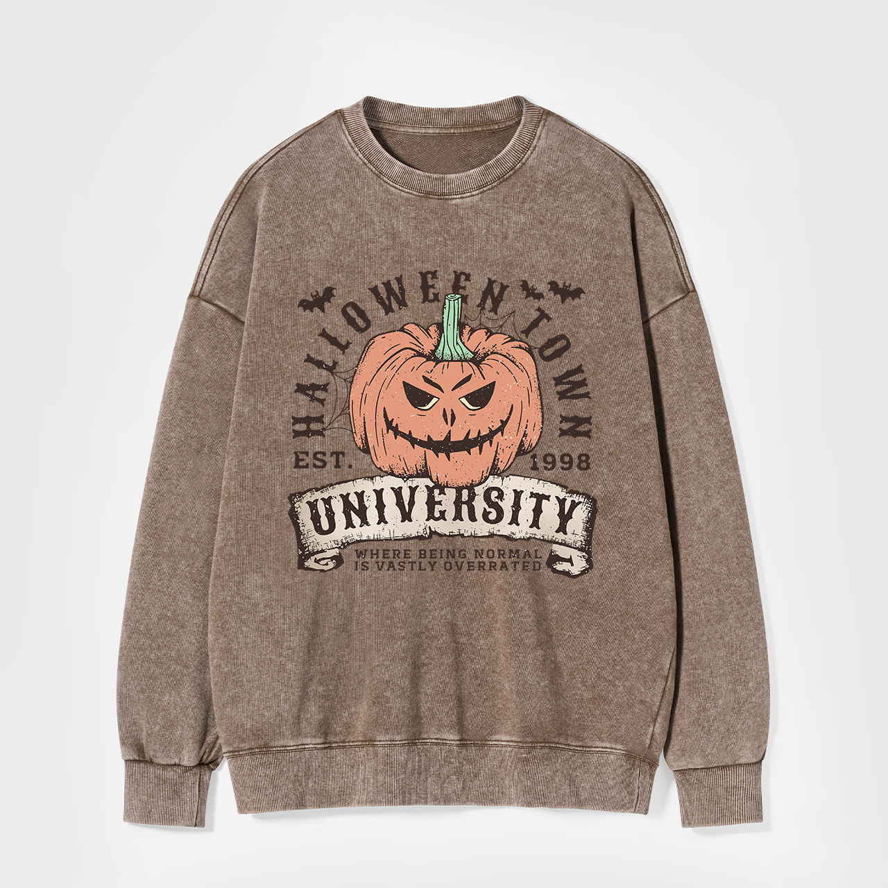 Halloween Town Fall Pumpkin Washed Sweatshirts