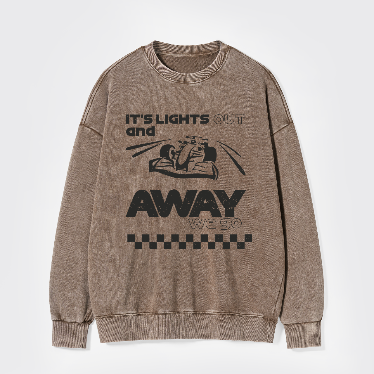 Its Lights Out And Away We Go Washed Sweatshirts