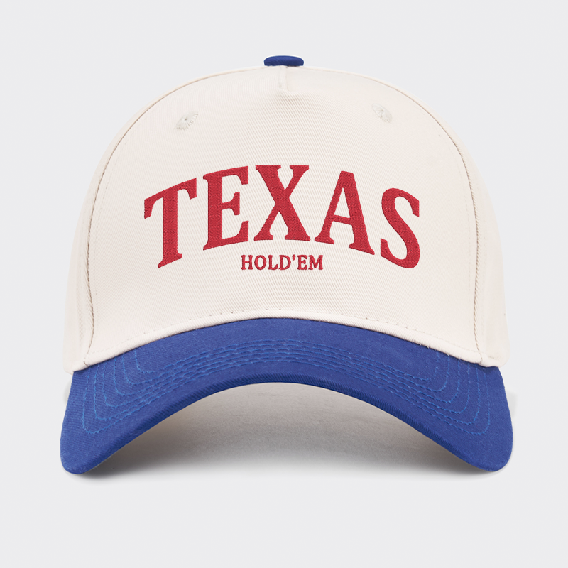 TEXAS Hold'em Embroidered Baseball Cap
