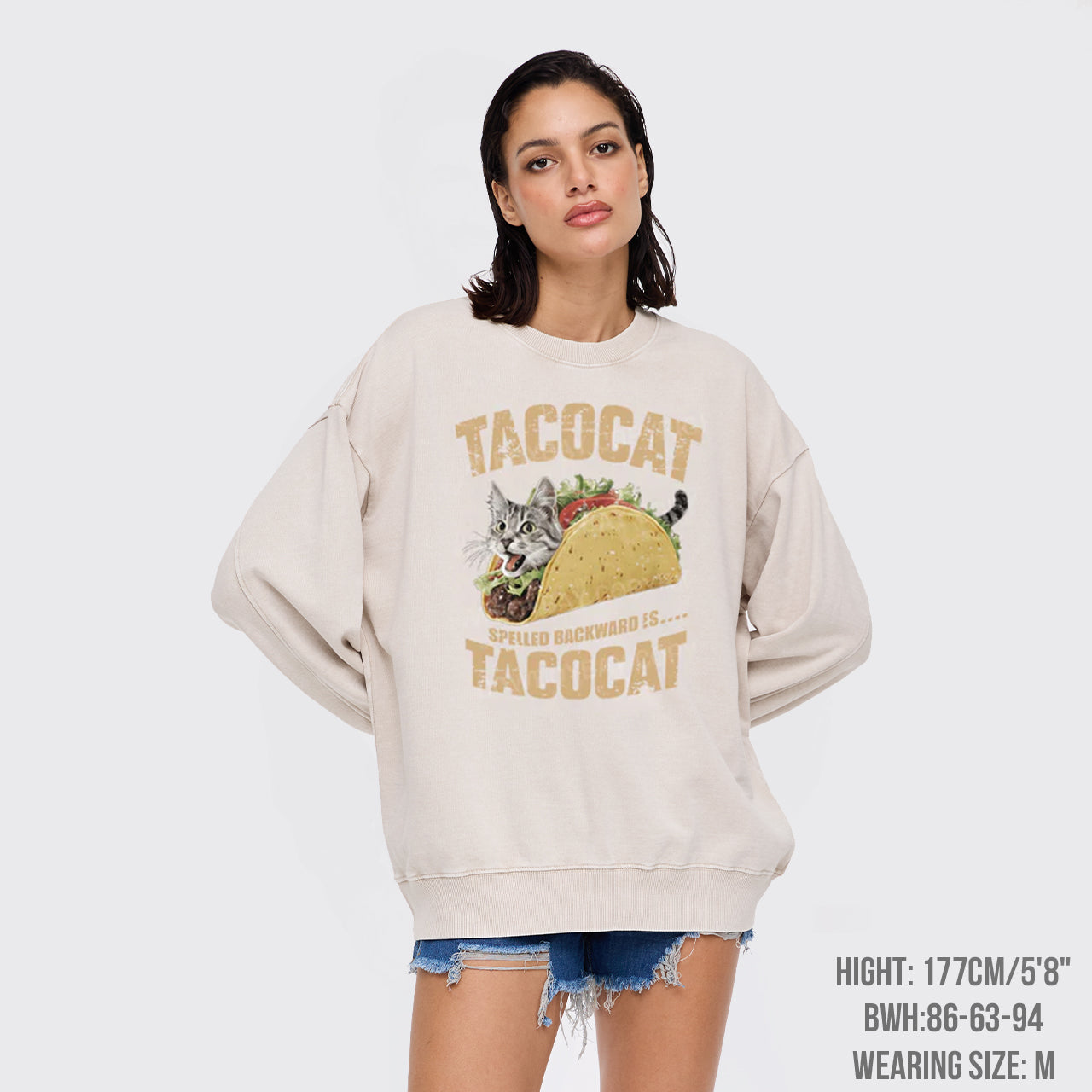 Humorous Foodie Washed Sweatshirts