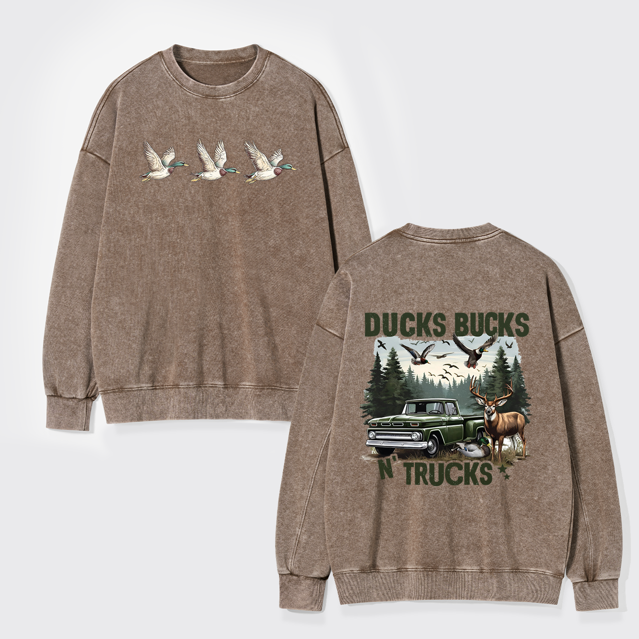 Bucks Ducks N'trucks Washed Sweatshirts