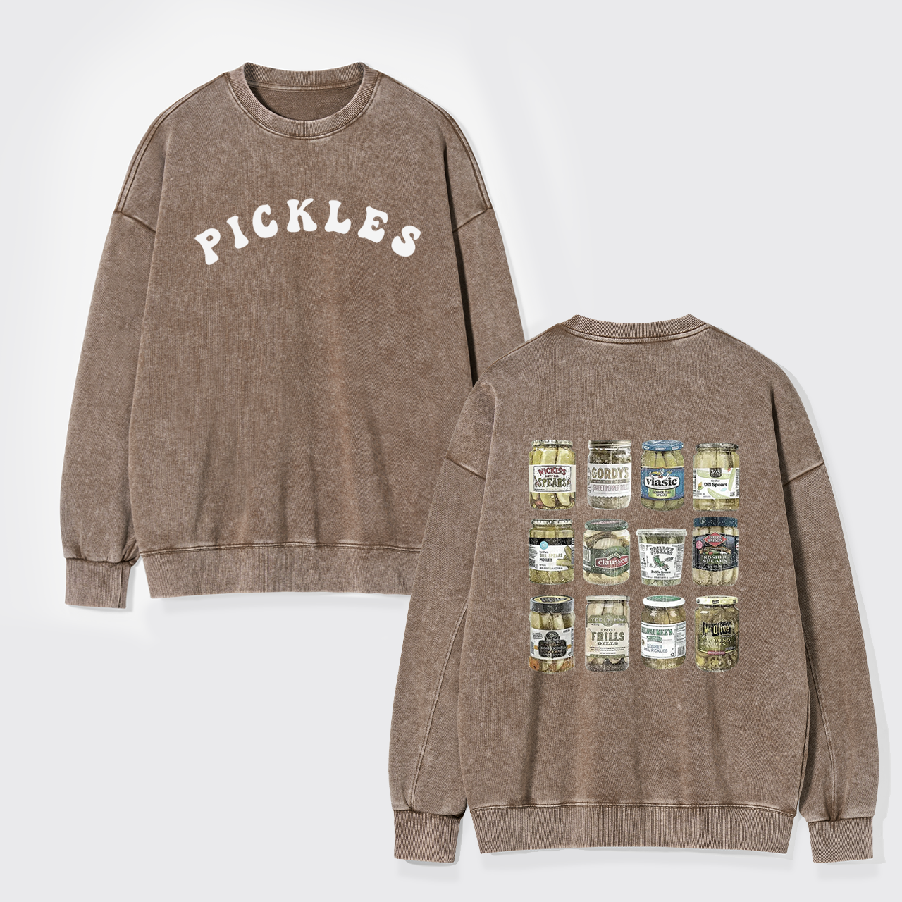 Canned Pickles Lovers Vintage Washed Sweatshirts