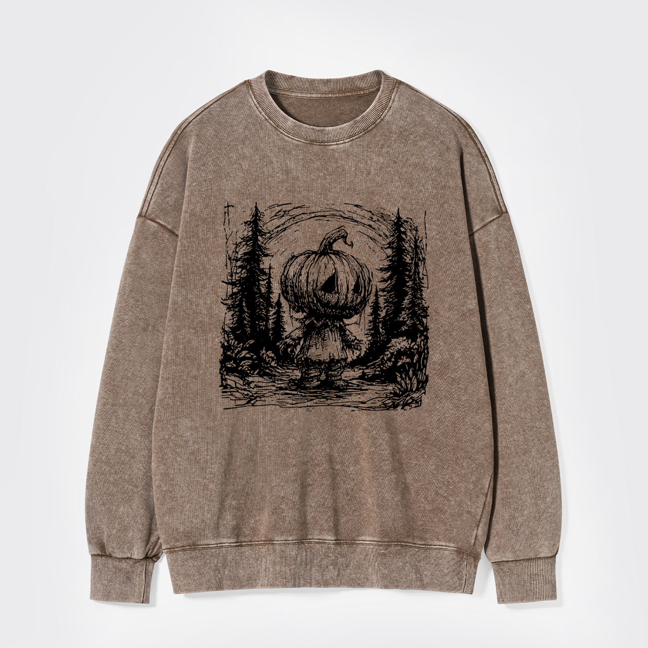 Horror Pumpkin Halloween Washed Sweatshirts