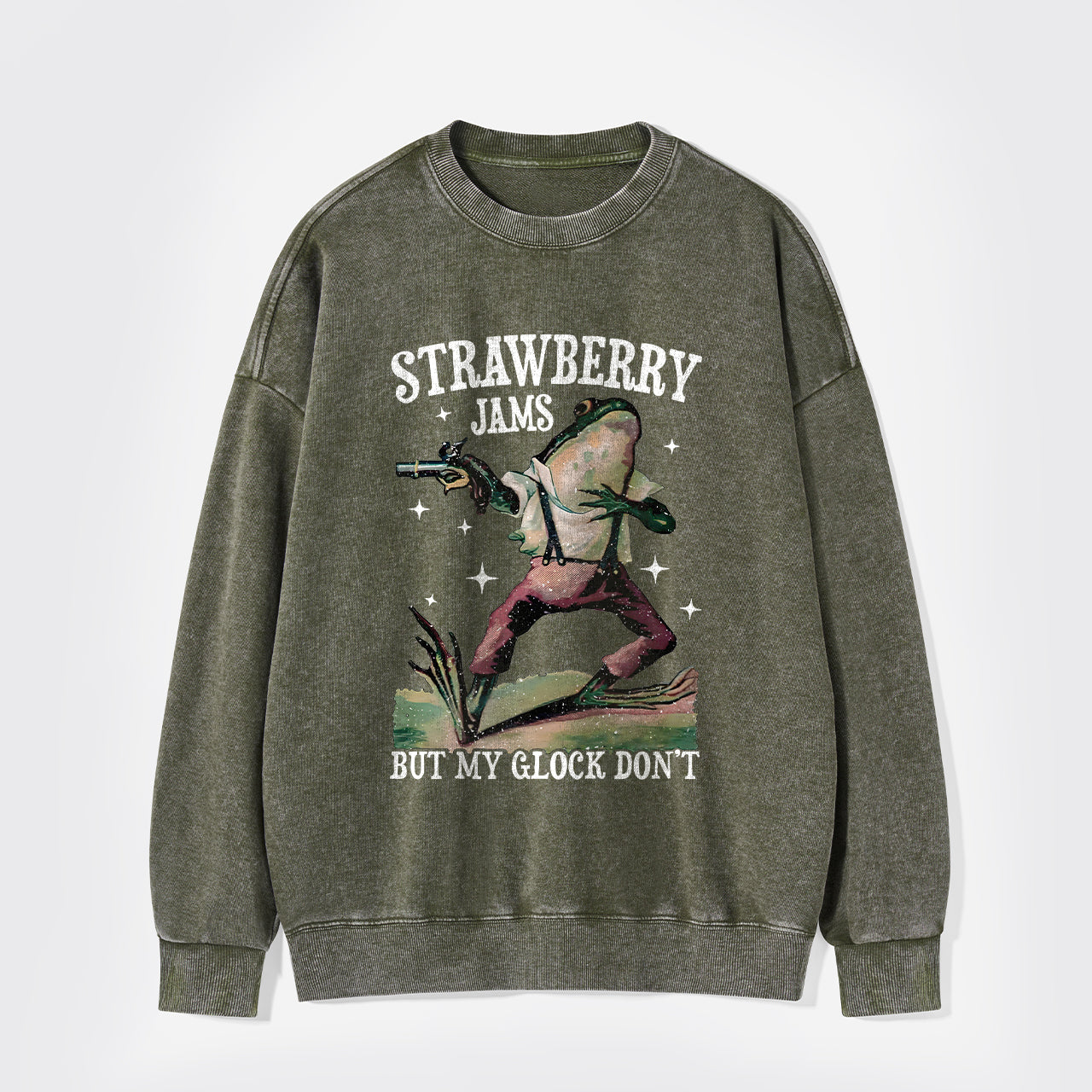 Strawberry Jams But My Glock Don't Washed Sweatshirts