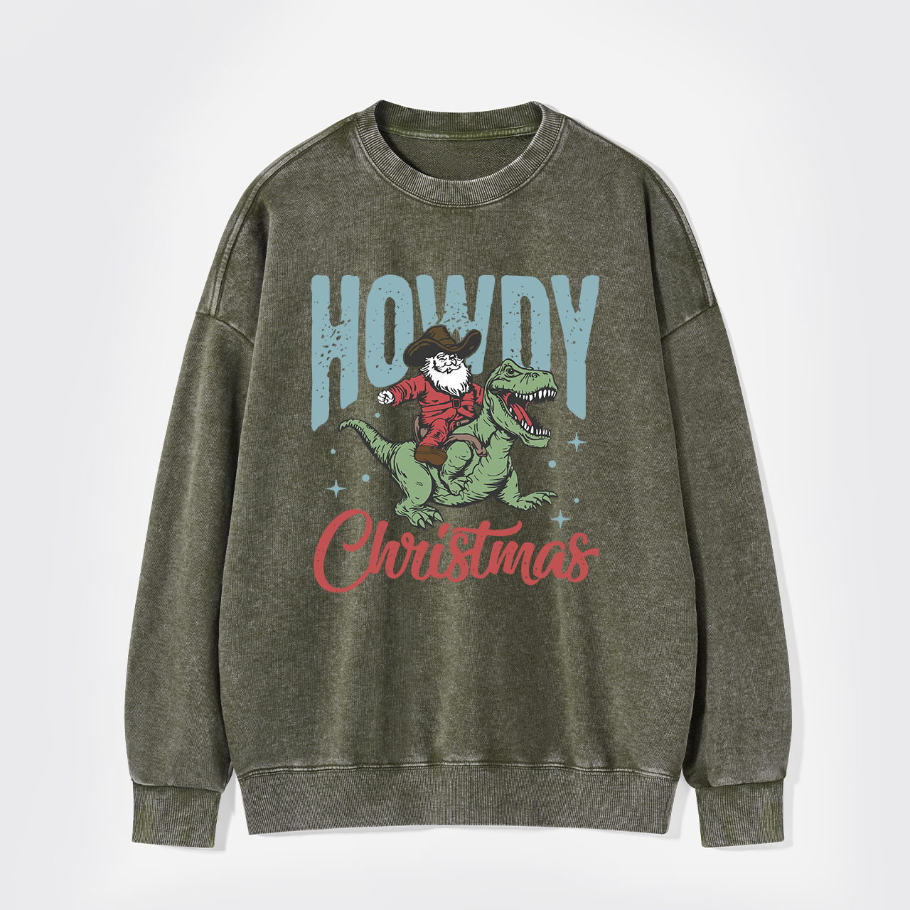 Retro Santa Claus Washed Sweatshirts
