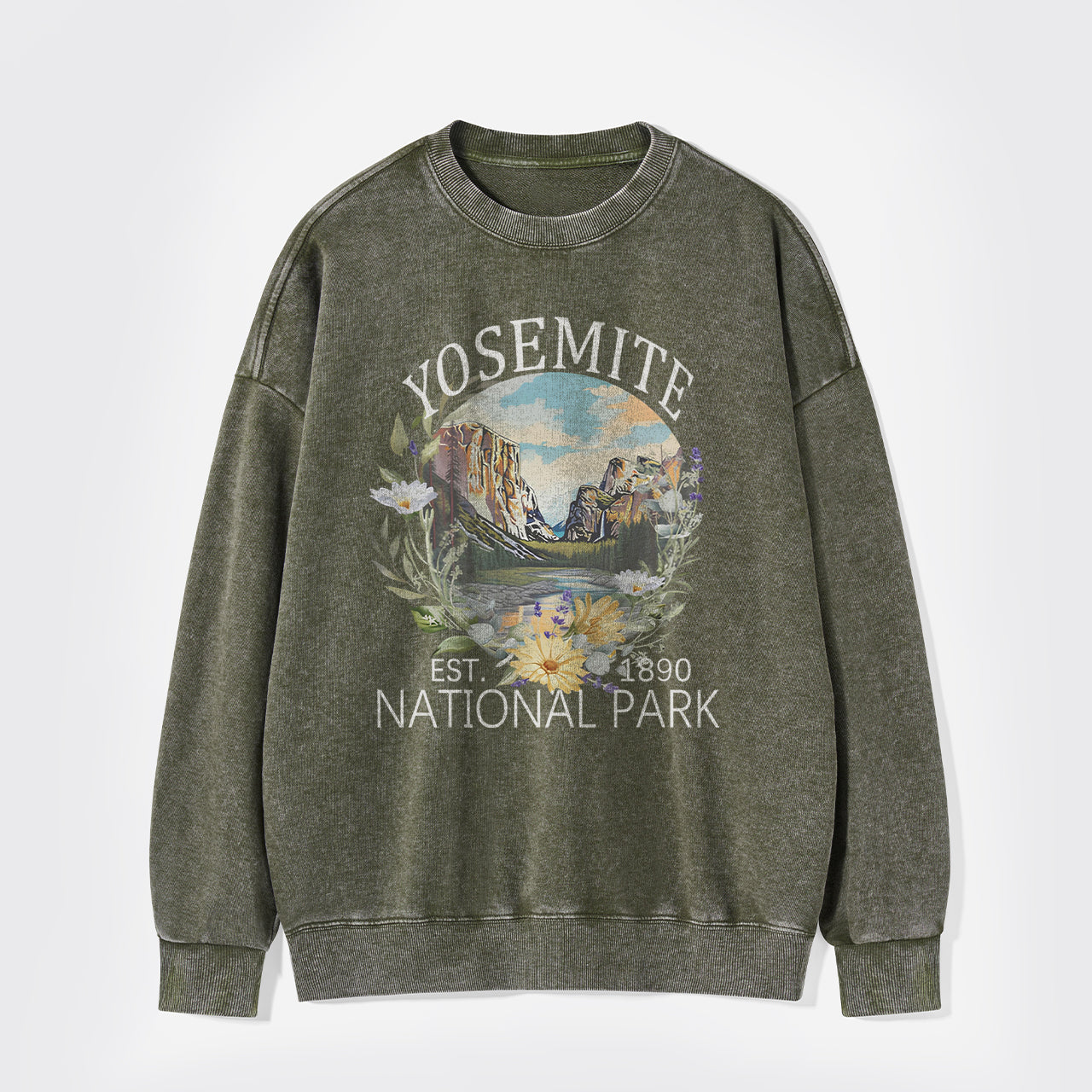 Cute Floral National Park Washed Sweatshirts