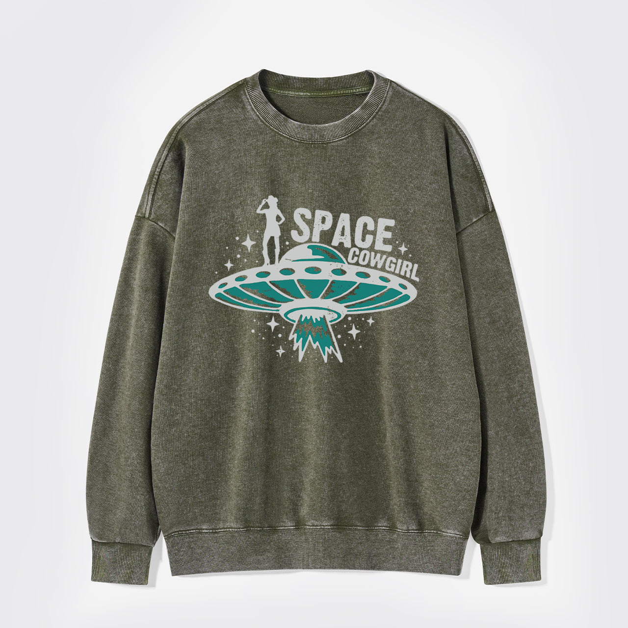 The cowgirl Is Here To Pick You Up Washed Sweatshirts