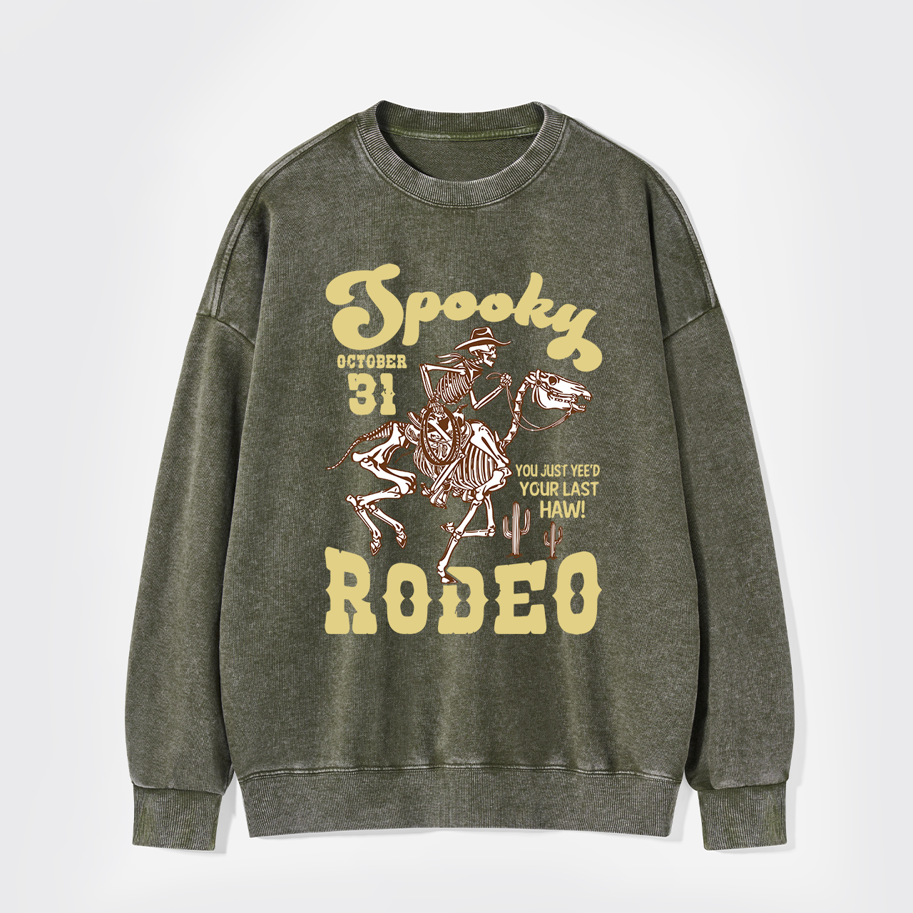 October 31,Spooky Rodeo Washed Sweatshirts