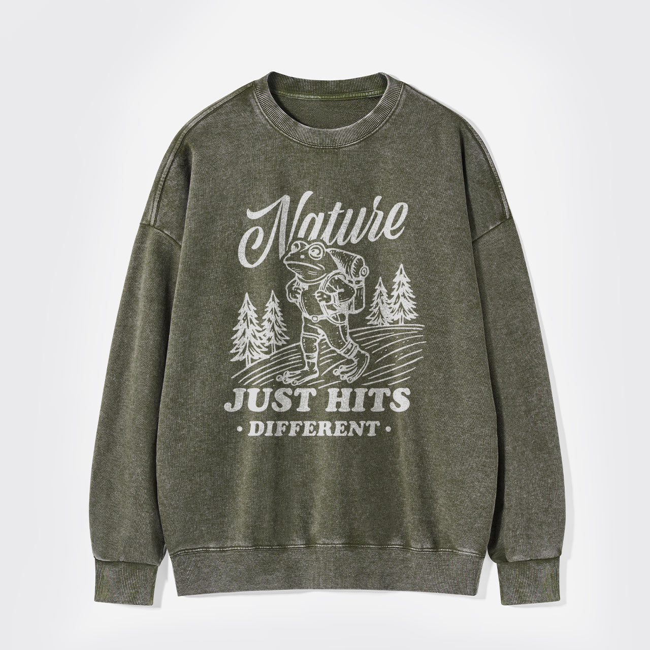 Nature Just Hits Different Washed Sweatshirts
