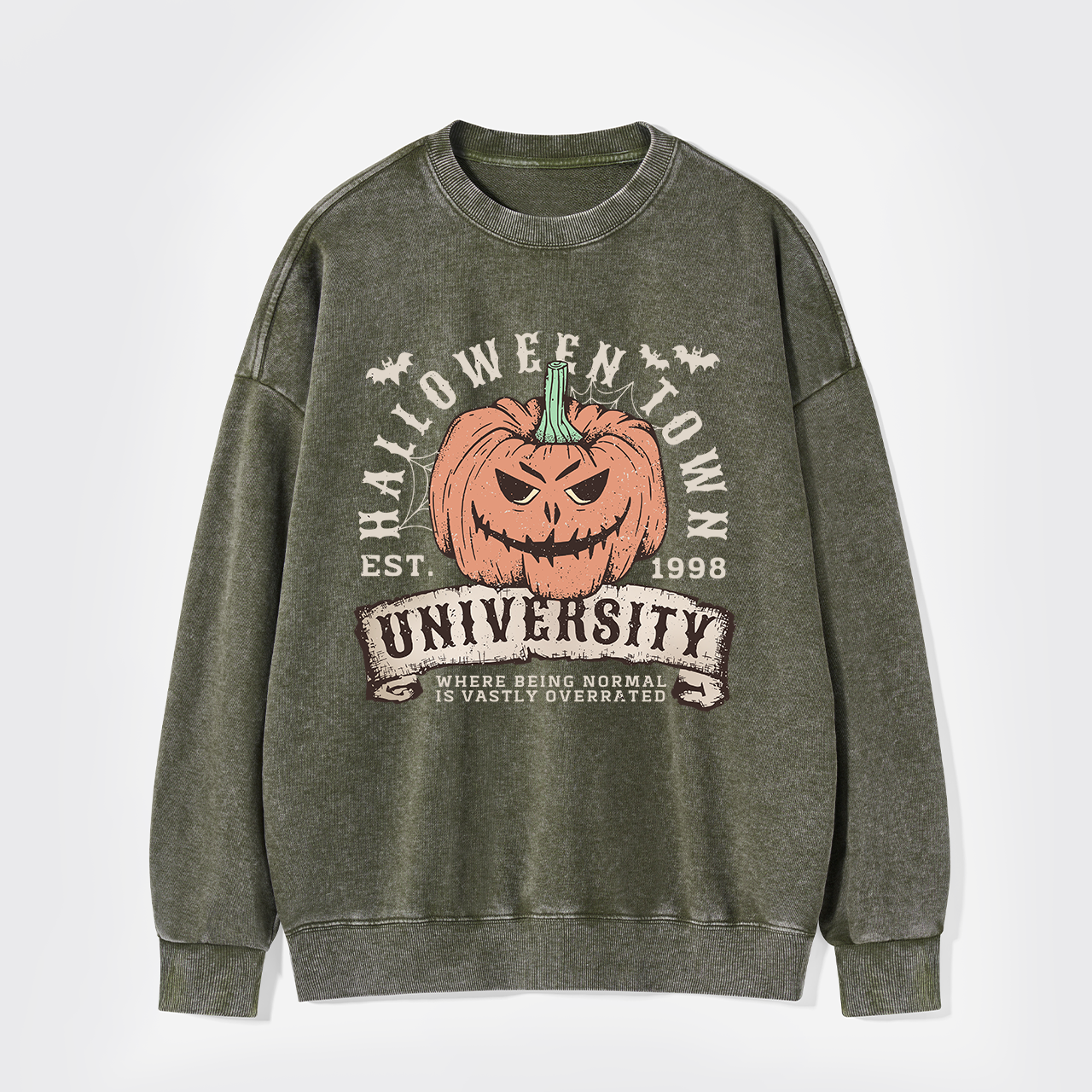Halloween Town Fall Pumpkin Washed Sweatshirts
