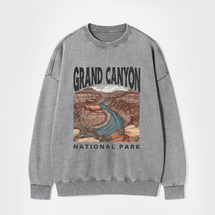 Retro Grand Canyon National Park Washed Sweatshirts