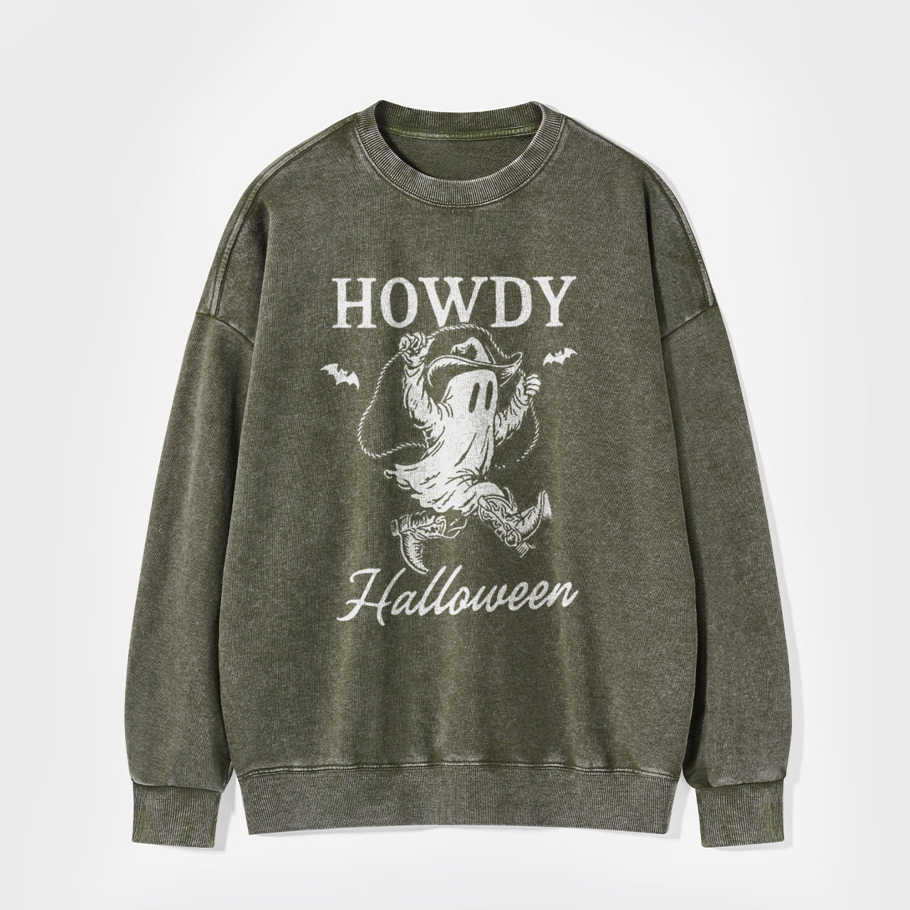 Funny Boo Ghost Halloween Washed Sweatshirts