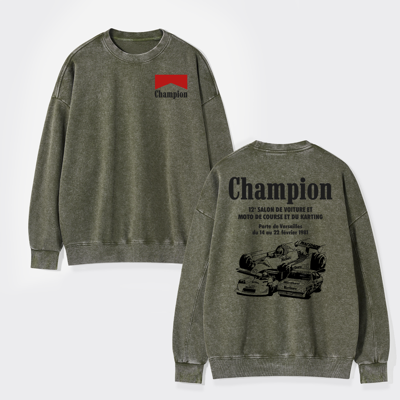 Paris Passion Racing Washed Sweatshirts