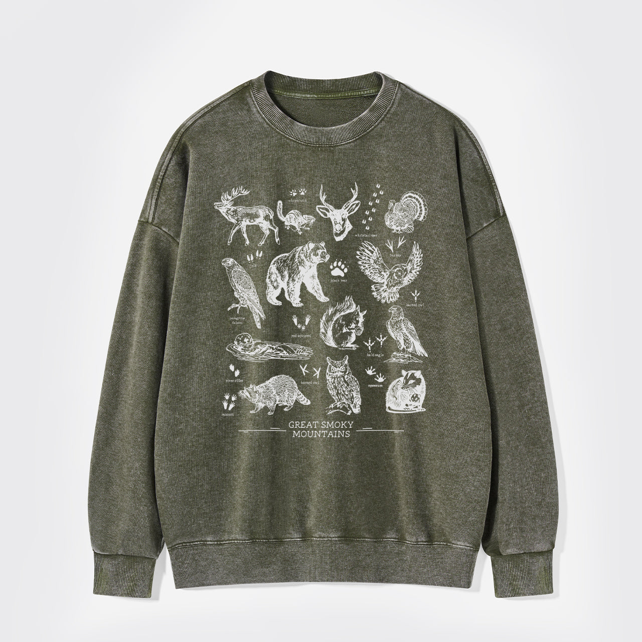 Tennessee National Park Wildlife Washed Sweatshirts
