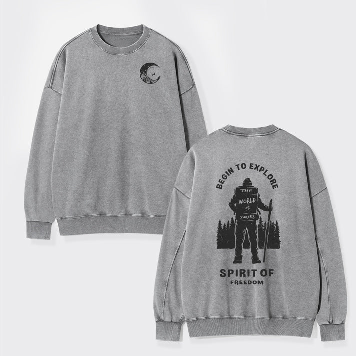 Climber's Sky Washed Sweatshirts