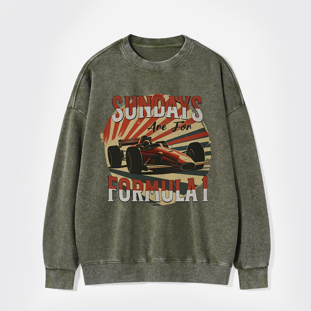 Retro F1 Washed Sweatshirts