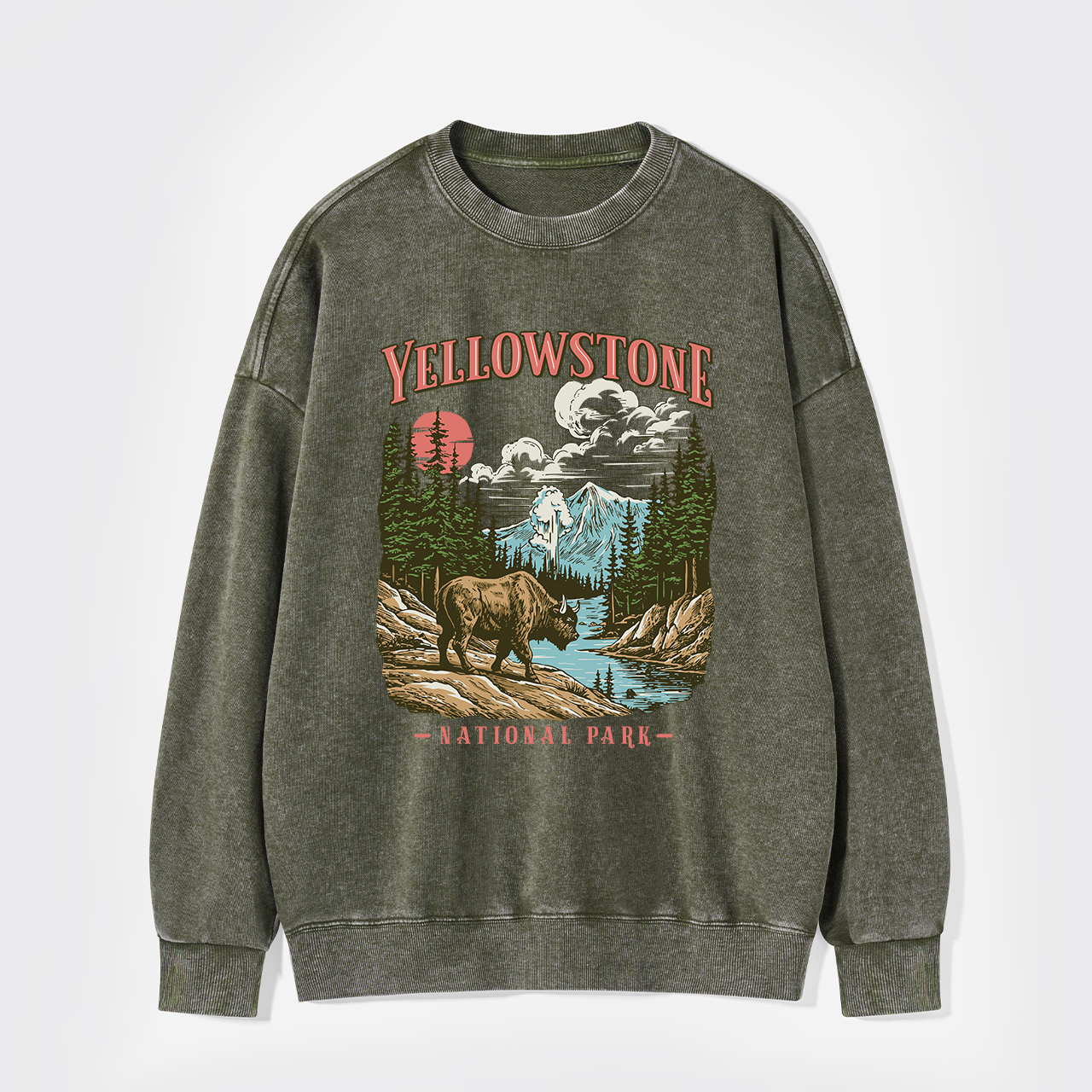 Vintage Yellowstone National Park Washed Sweatshirts