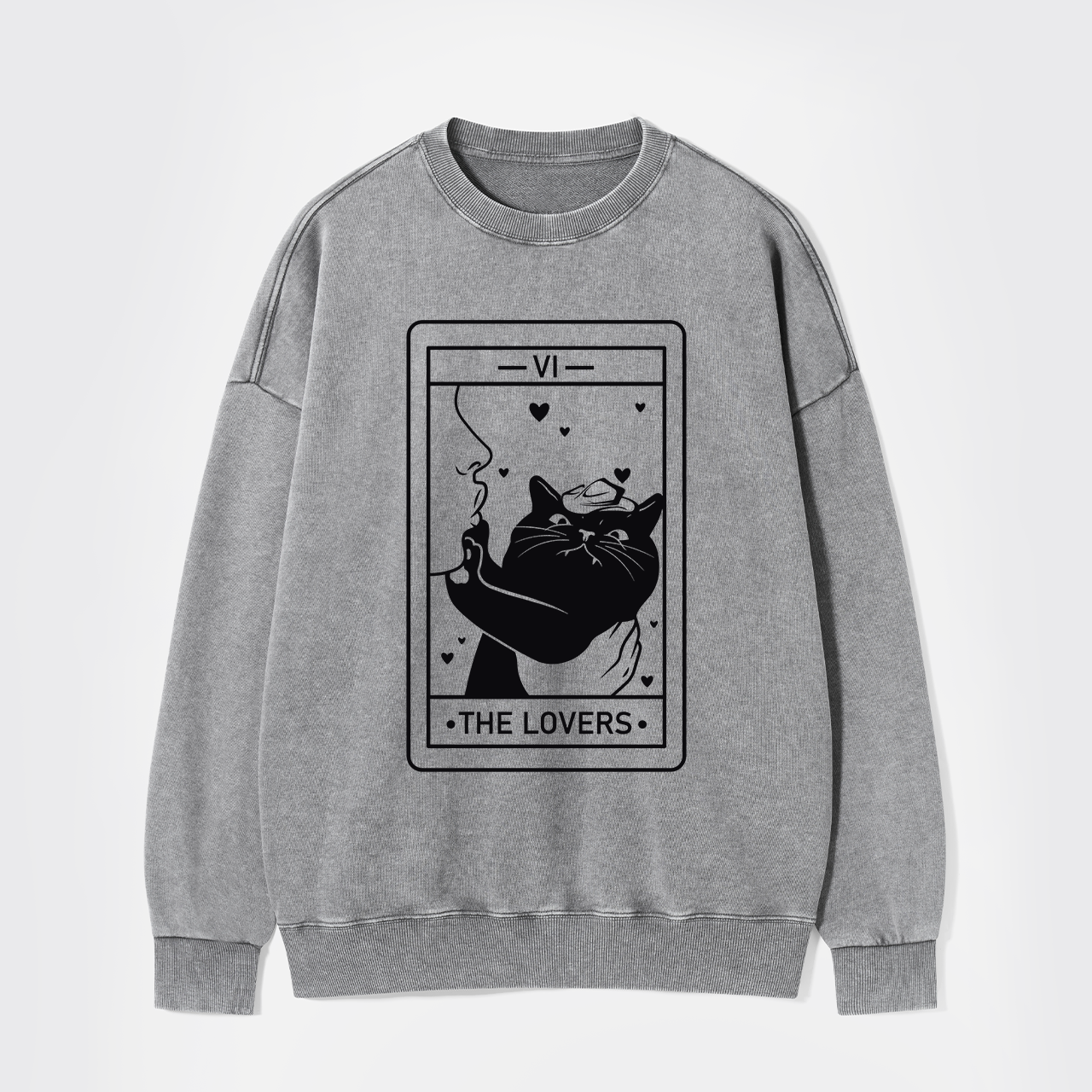 Tarot Cat Washed Sweatshirts
