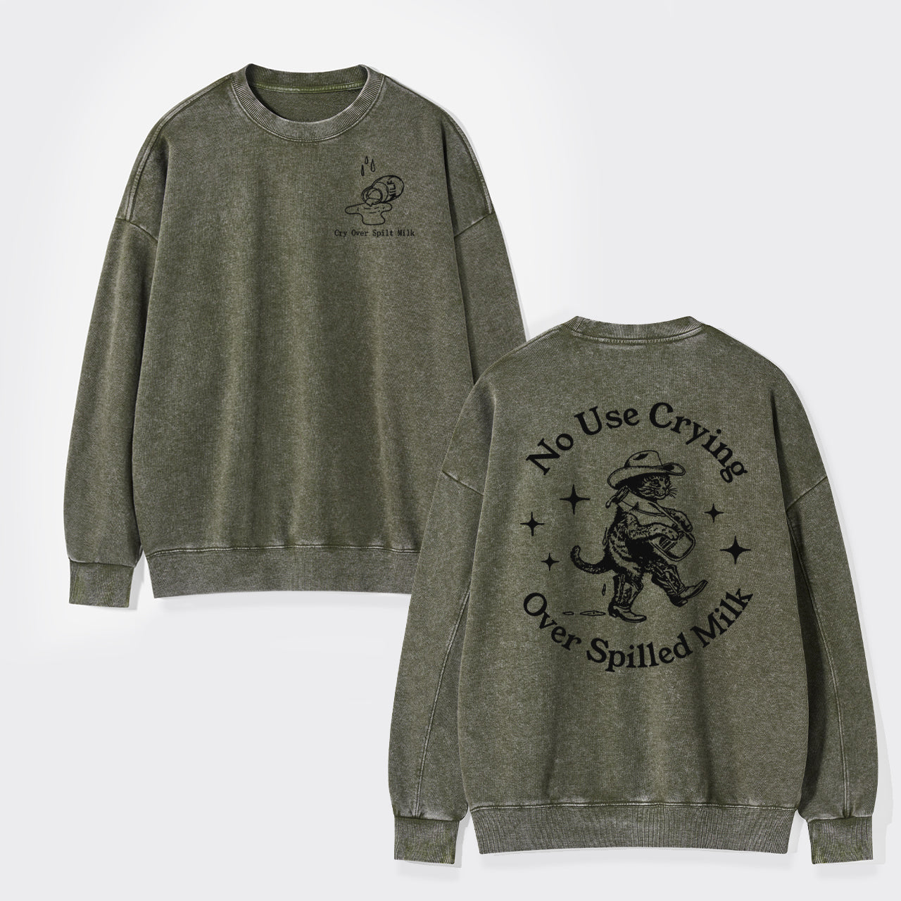 Cry Over Spilt Milk Washed Sweatshirts