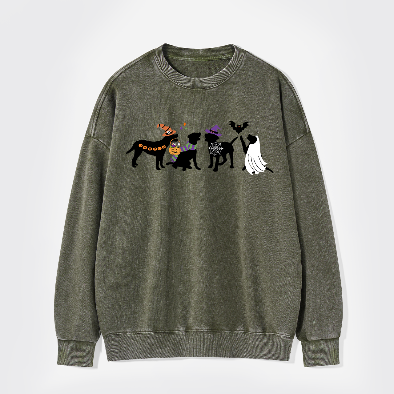 Halloween Dog Washed Sweatshirts