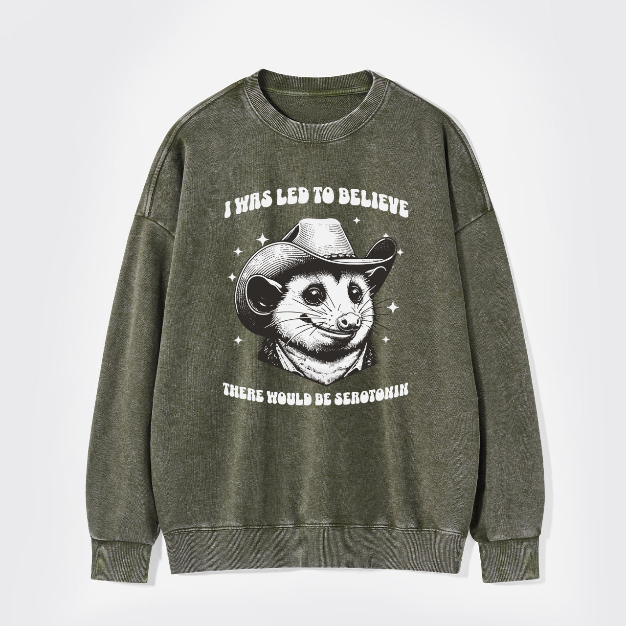 I Was Led To Believe Be Seratonin Washed Sweatshirts
