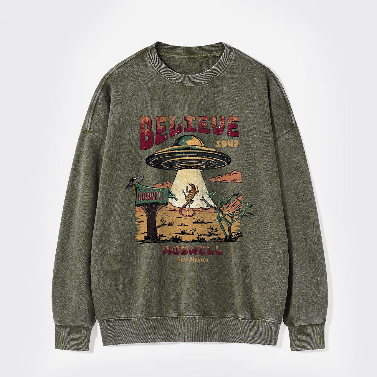 Believe Alien Washed Sweatshirts
