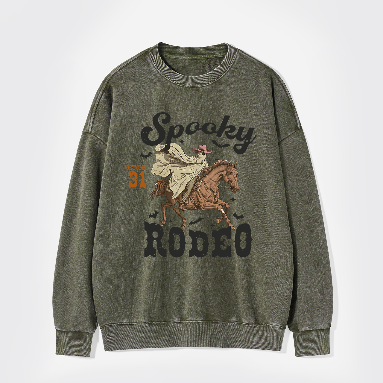 Spooky Rodeo Western Halloween Washed Sweatshirts