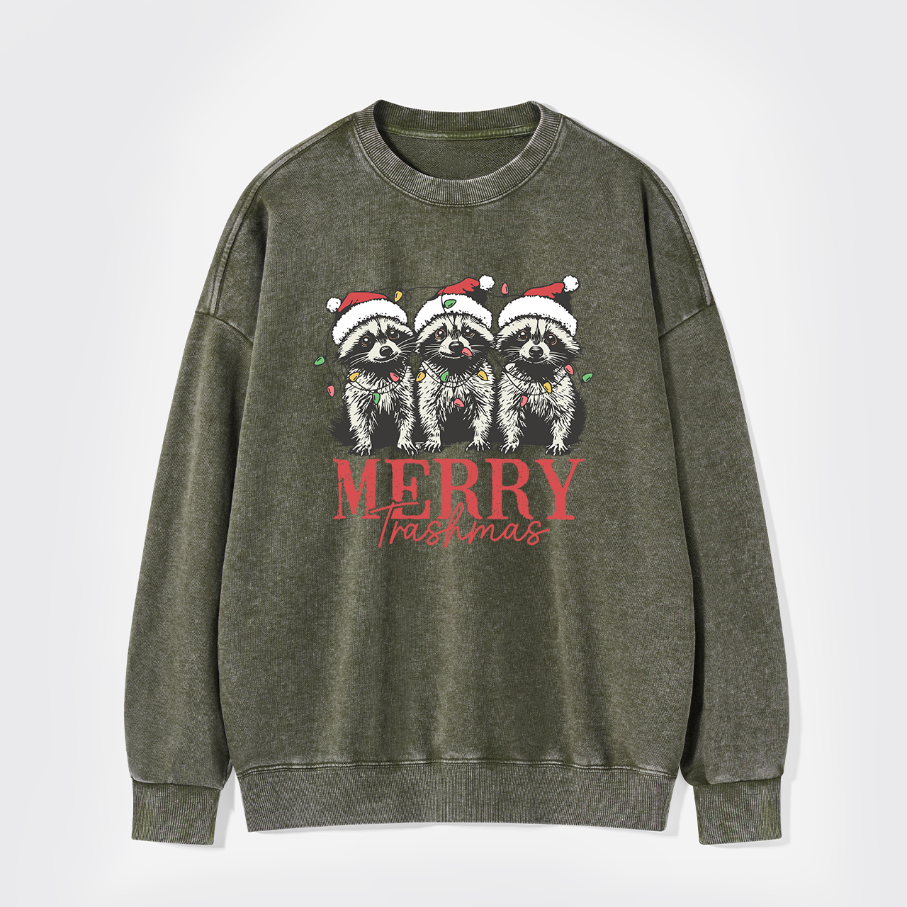 Merry Trashmas Washed Sweatshirts