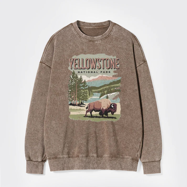 Vintage Yellowstone National Park Washed Sweatshirts