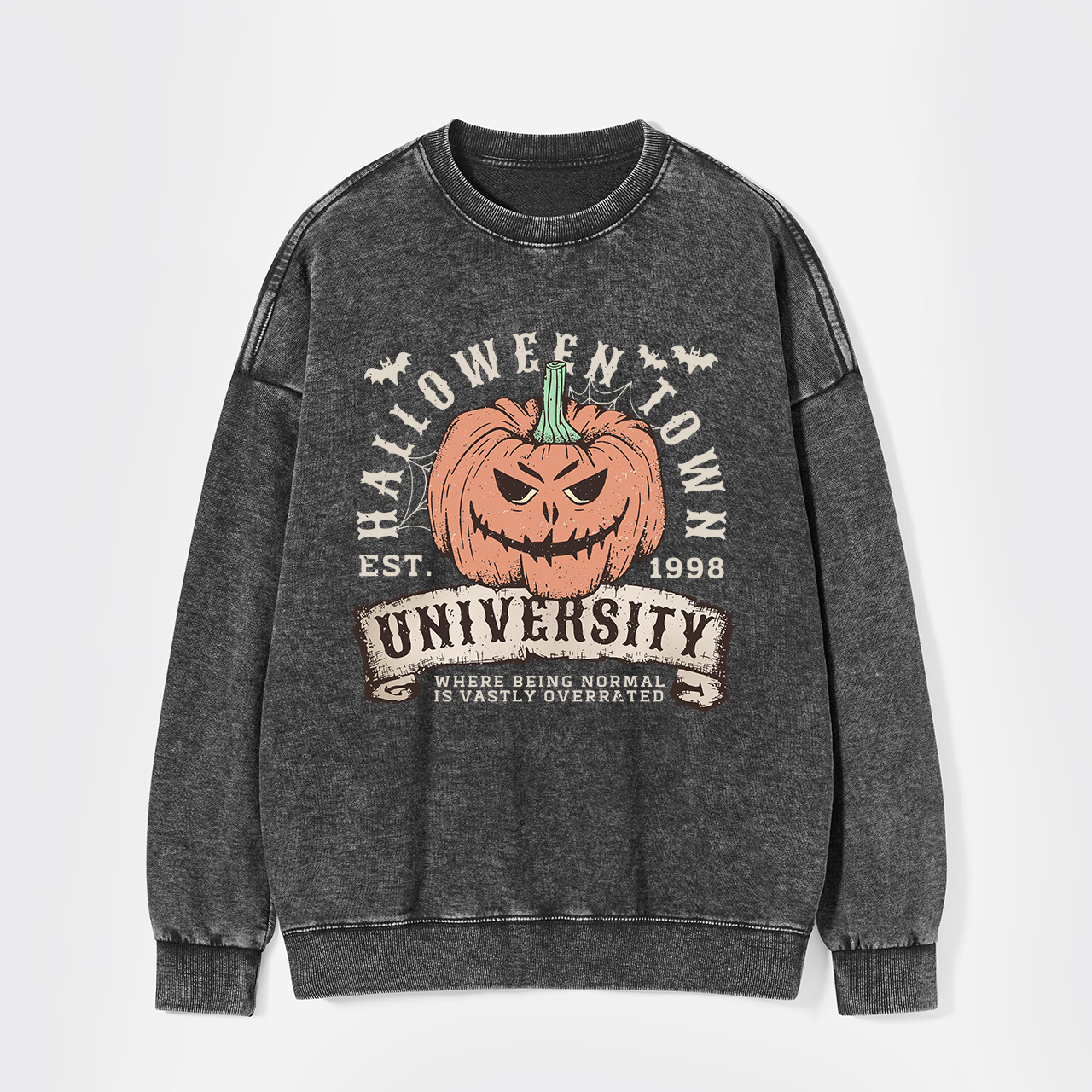 Halloween Town Fall Pumpkin Washed Sweatshirts