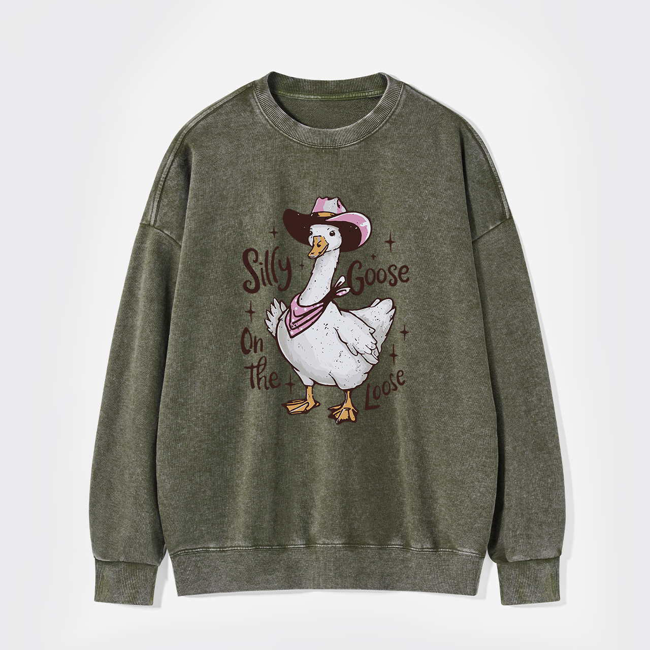 Silly Goose,On The Loose Washed Sweatshirts