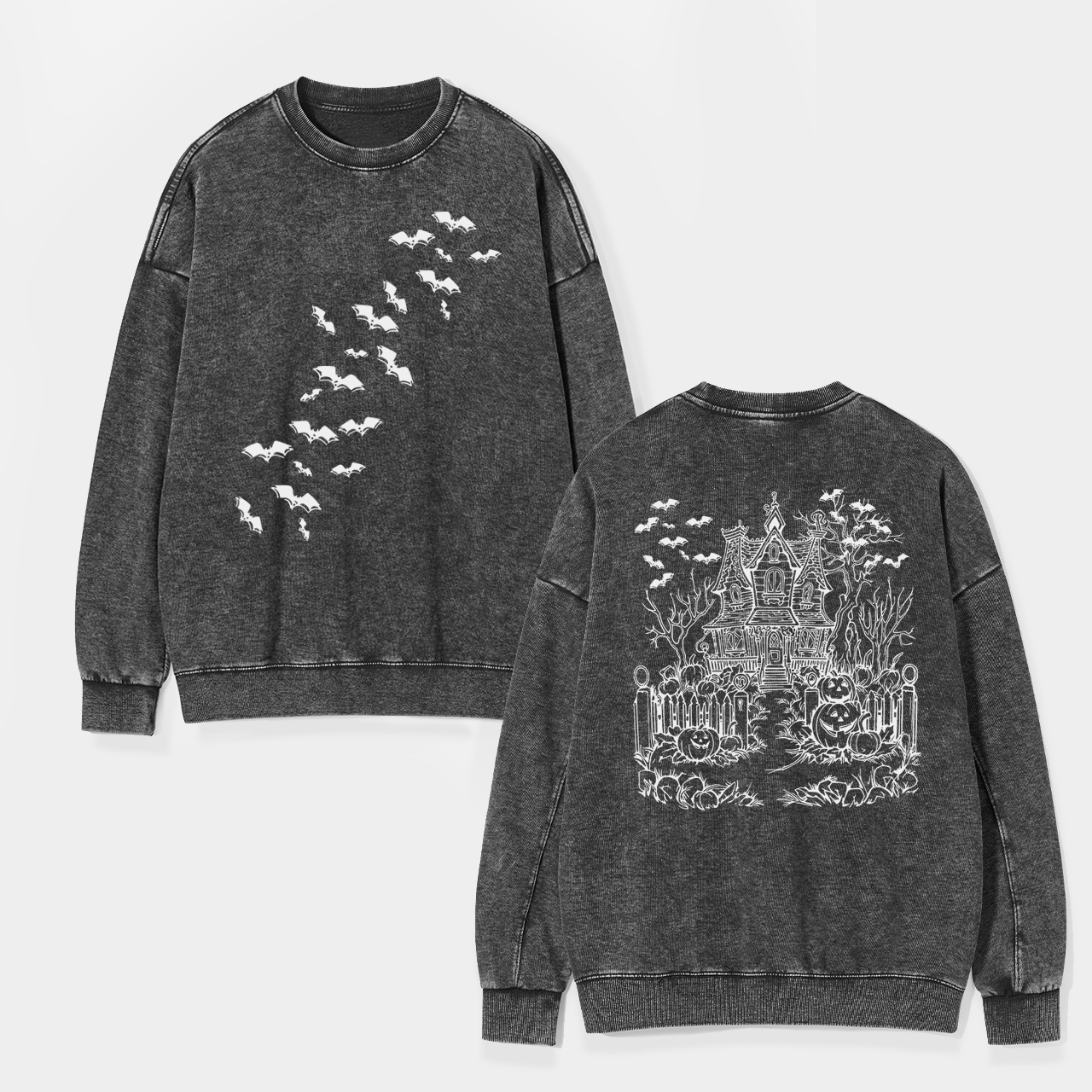 Haunted House,Welcome To Your Presence Washed Sweatshirts