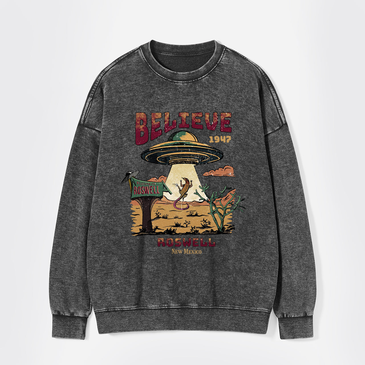 Believe Alien Washed Sweatshirts