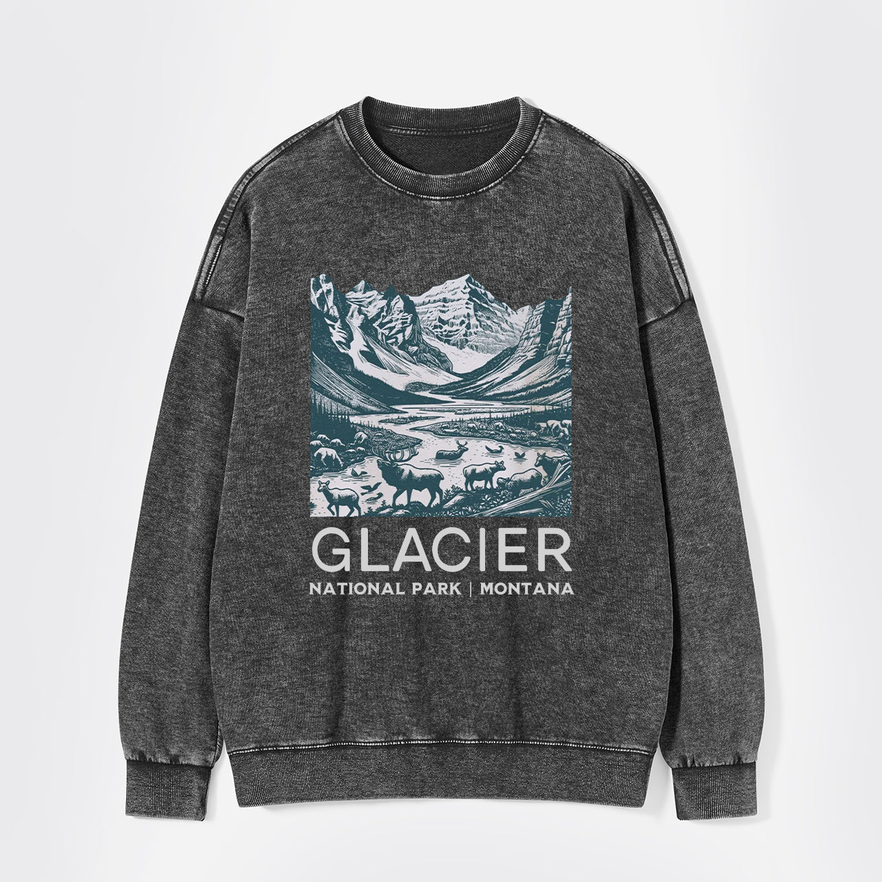 Glacier National Park Washed Sweatshirts