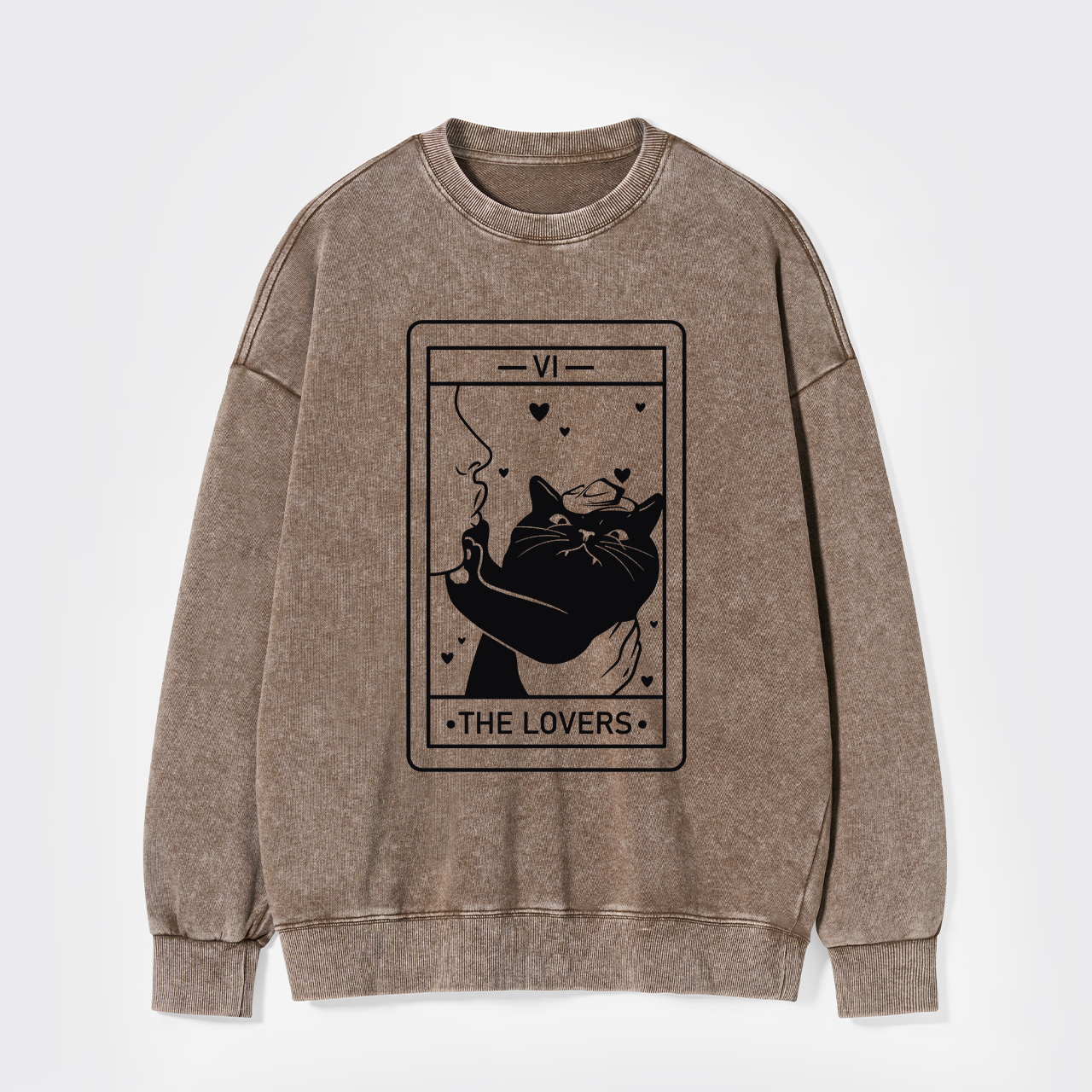 Tarot Cat Washed Sweatshirts