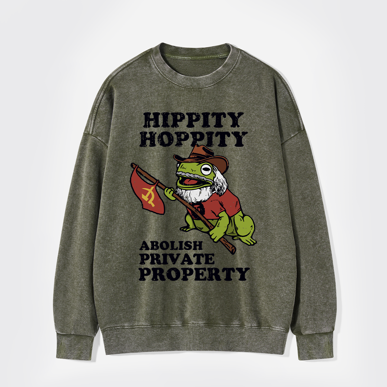 Hippity Hoppity Abolish Private Property Washed Sweatshirts