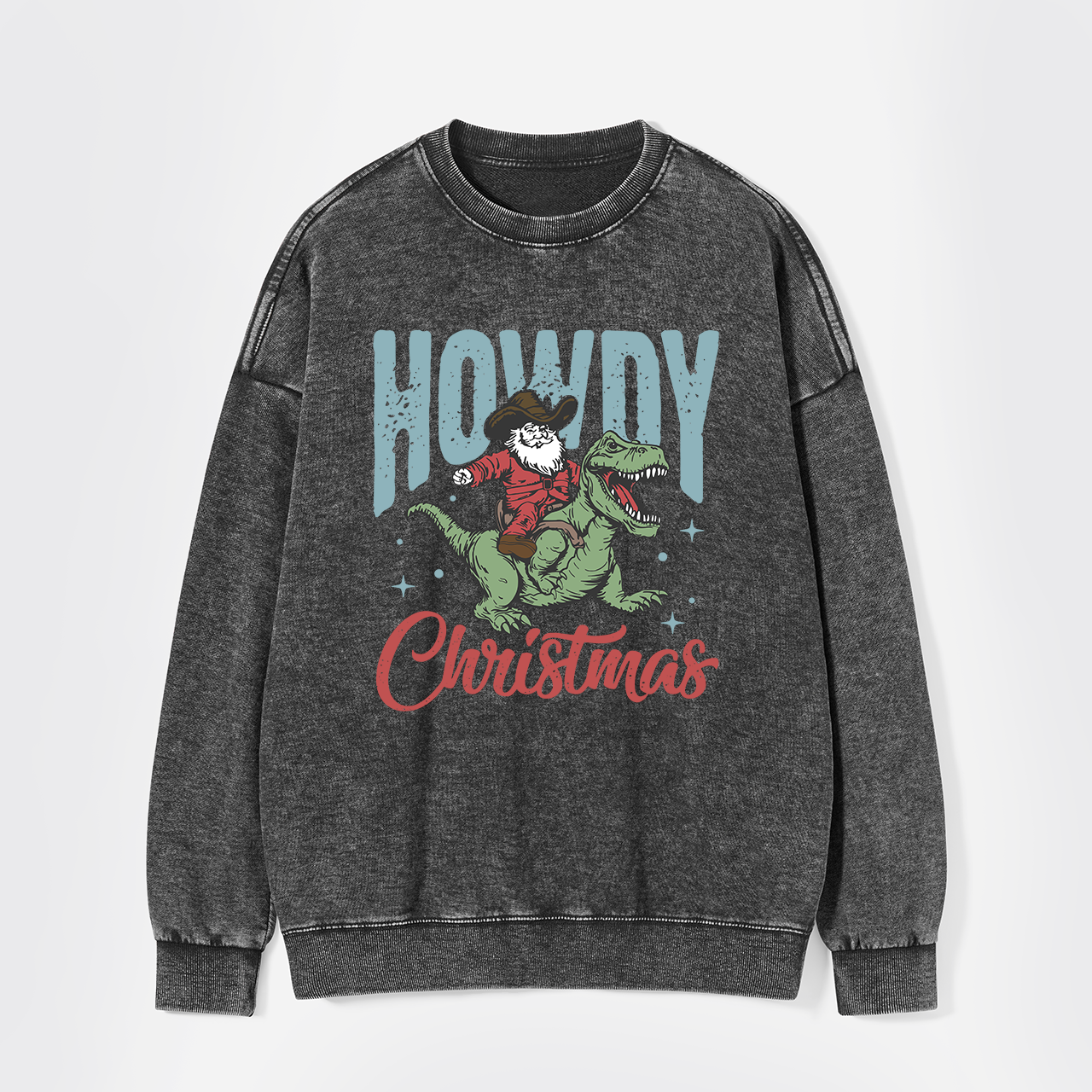 Retro Santa Claus Washed Sweatshirts