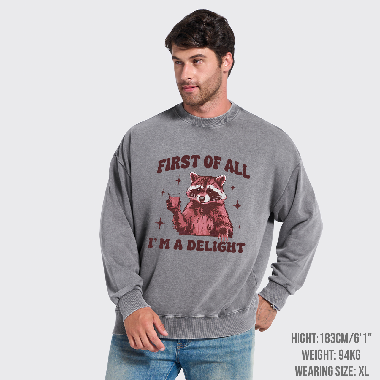 First Of All,I'm A Delight Washed Sweatshirts