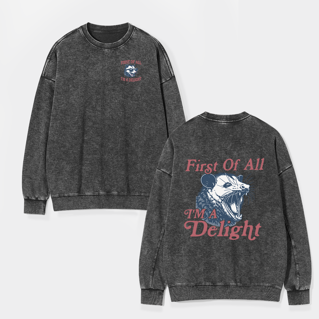 I'm A Delight Washed Sweatshirts
