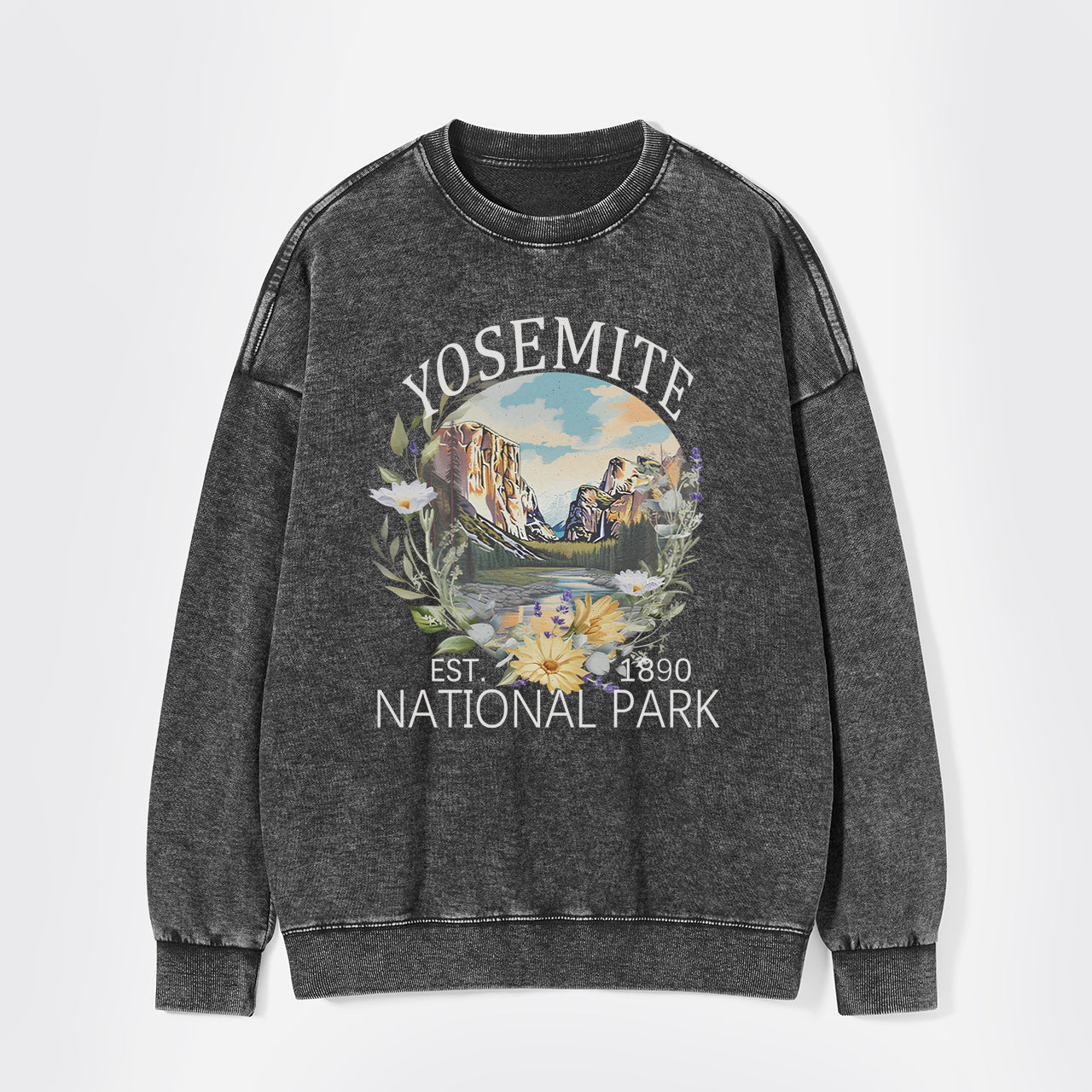 Cute Floral National Park Washed Sweatshirts