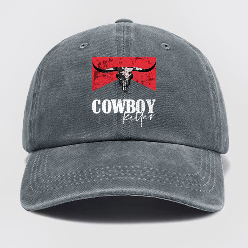 Vintage Western Cowboy Killer Washed Baseball Cap