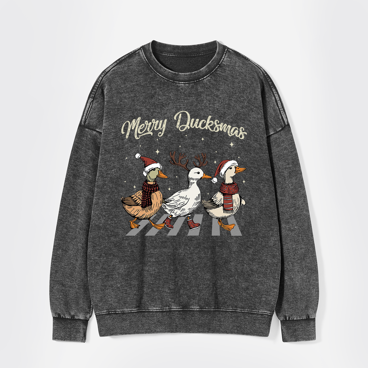 Merry Ducksmas Washed Sweatshirts