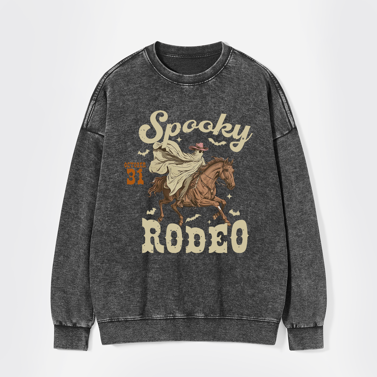 Spooky Rodeo Western Halloween Washed Sweatshirts