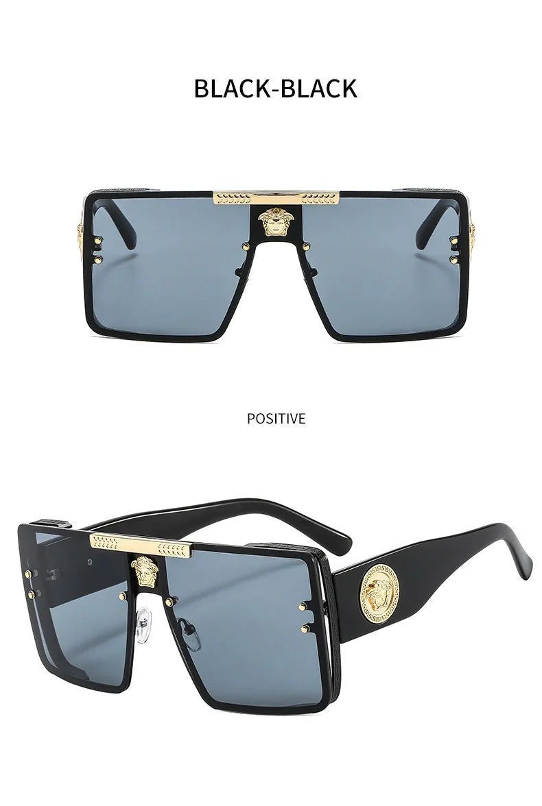 Fashion Generous Frame Glasses Personalized Metal Sunglasses 1024030805